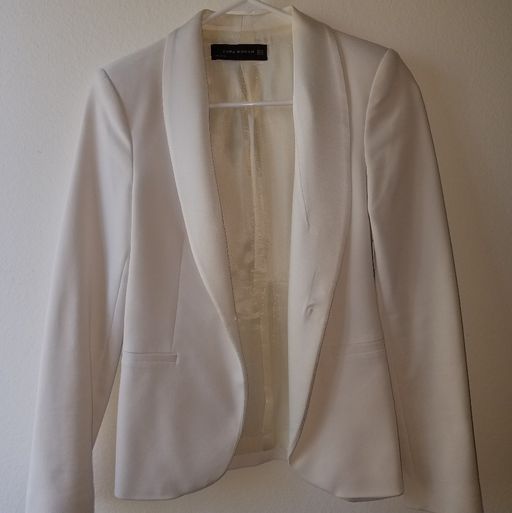 Zara White Womans Blazer